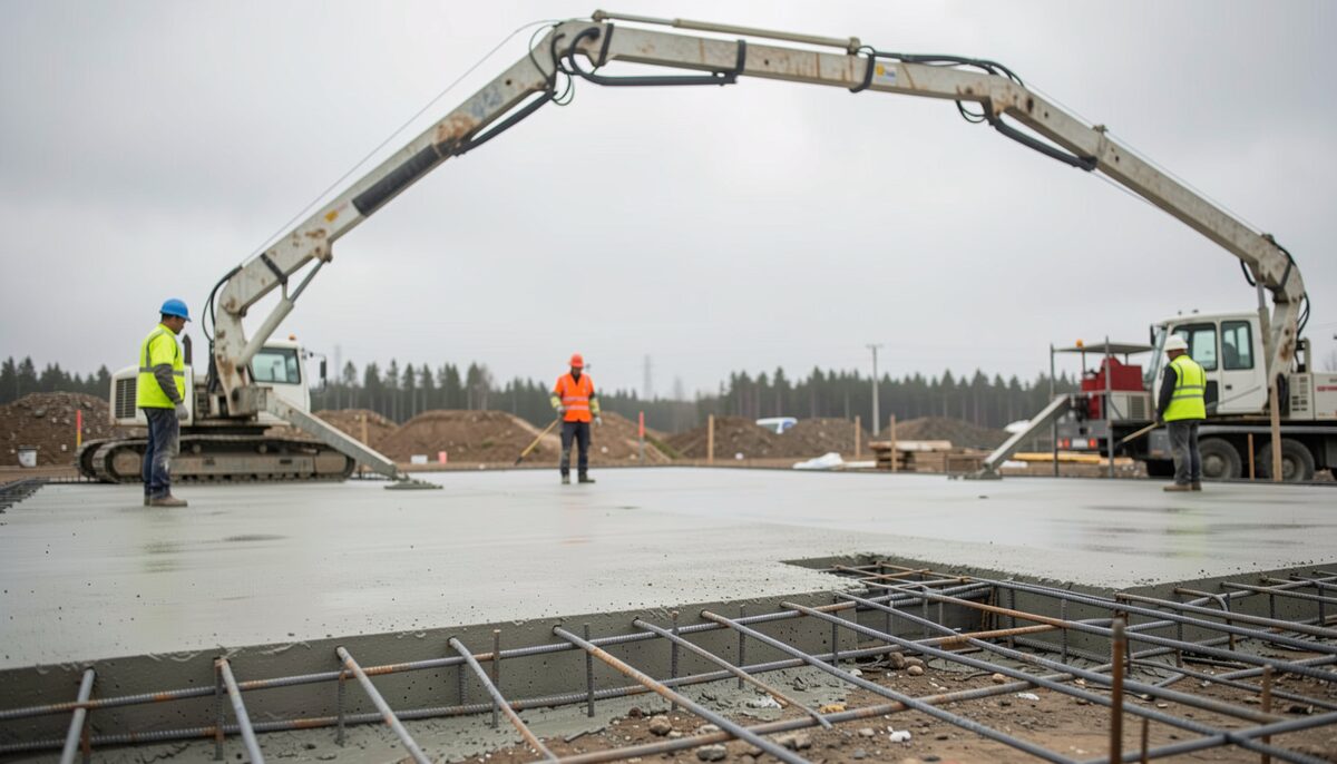 Støbedagen på dækket, før betonen får sin styrke.
